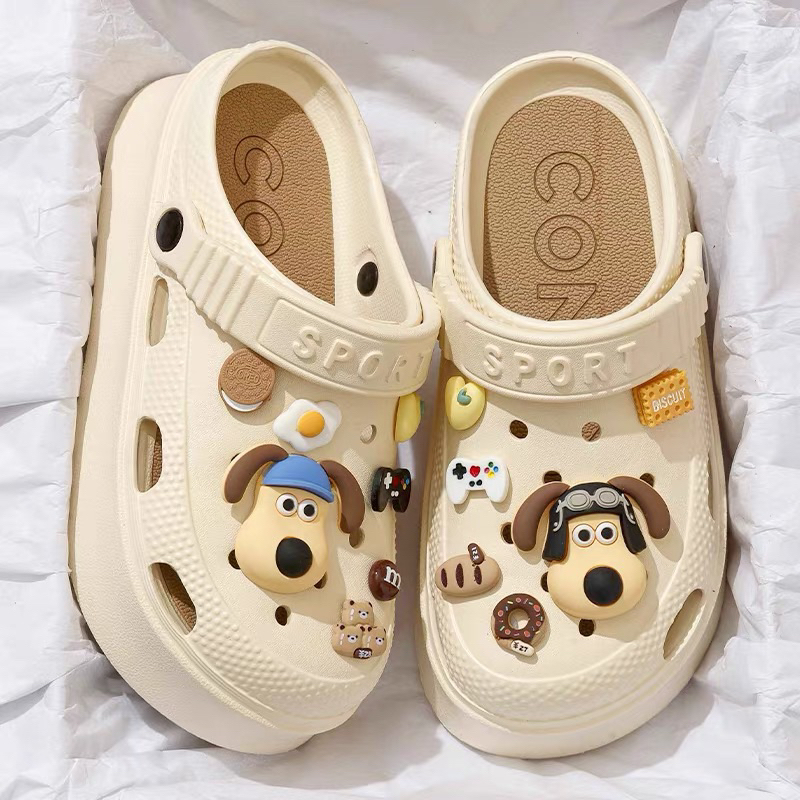 Dép Crocs Đế Cao Hình Dễ Thương Có Mục Chọn Phân Loại