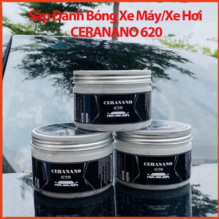 Sơn Đánh Bóng Xe Máy, Ô Tô CERANANO 620 300 gram - Phủ Ceramic Wax Làm Đẹp Xe - Đánh Sạch Vết Xước Xe [Tặng Khăn Lau]