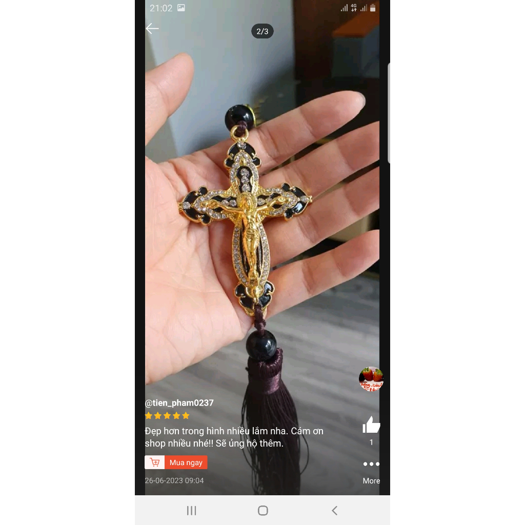 Dây treo ô tô hình Thánh Giá, Khánh treo ô tô Công Giáo bình an.