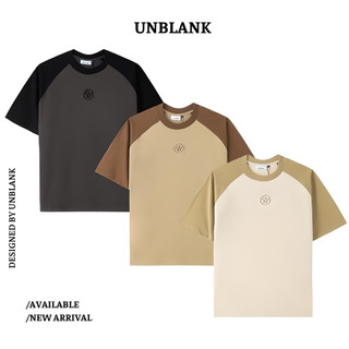 Áo phông raglan thêu chữ local brand Unblank cotton 100% dày dặn basic form rộng oversize