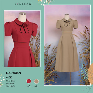 Đầm xoè nữ cổ peter pan LYNTRAN DX-3038N