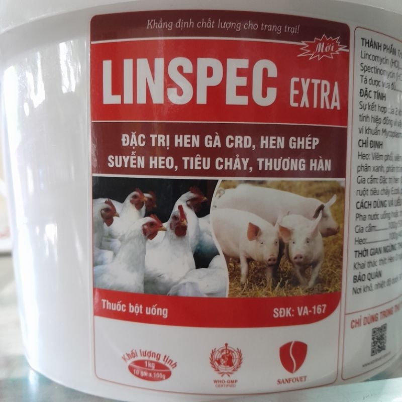 Linspec extra 1kg ( linco 44,4; spec 44,4 ) chỉ dùng trong thú y...