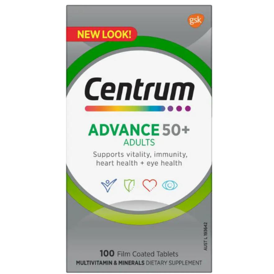 Vitamin Tổng Hợp Cho Người Trên 50 Tuổi Centrum Advance 50+ For Adults 100 viên