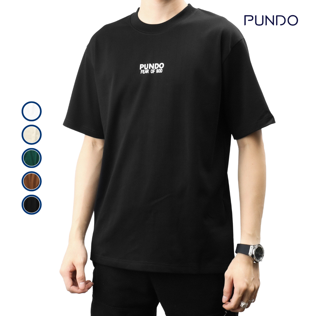 Áo thun nam nữ cổ tròn 100% Cotton 250gsm cao cấp dễ phối PUNDO ATPD078