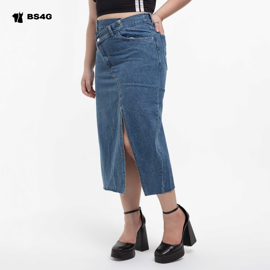 VÁY JEANS DÀI XẺ BIGSIZE