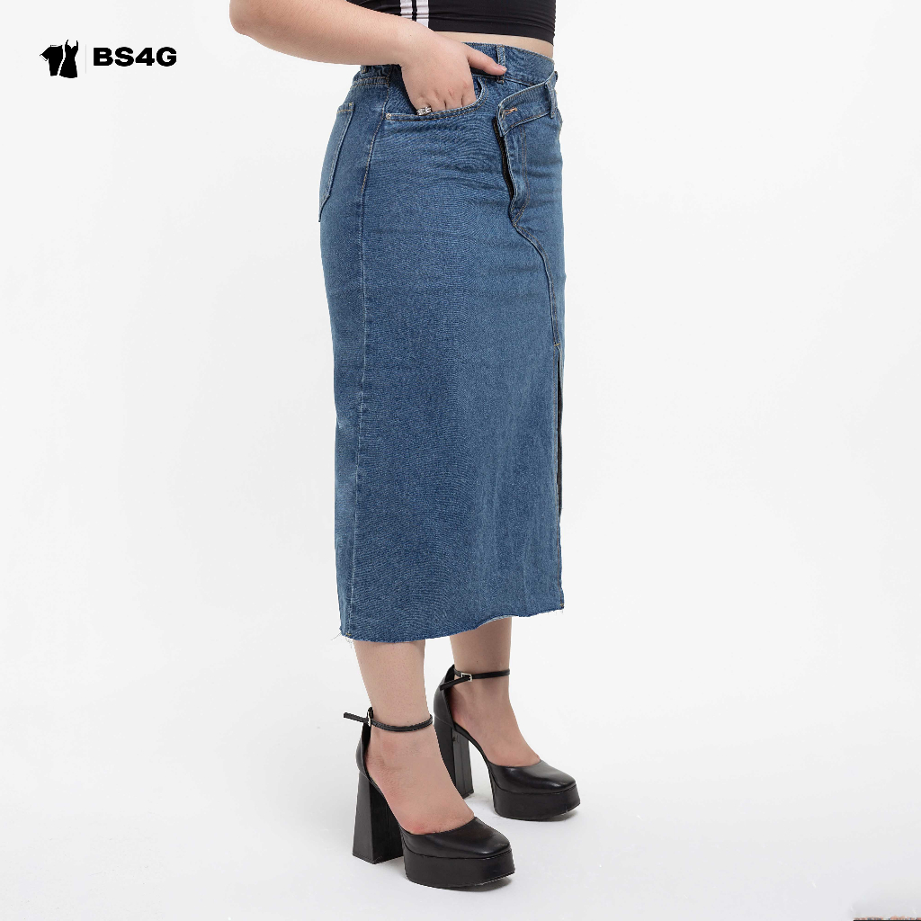 VÁY JEANS DÀI XẺ BIGSIZE