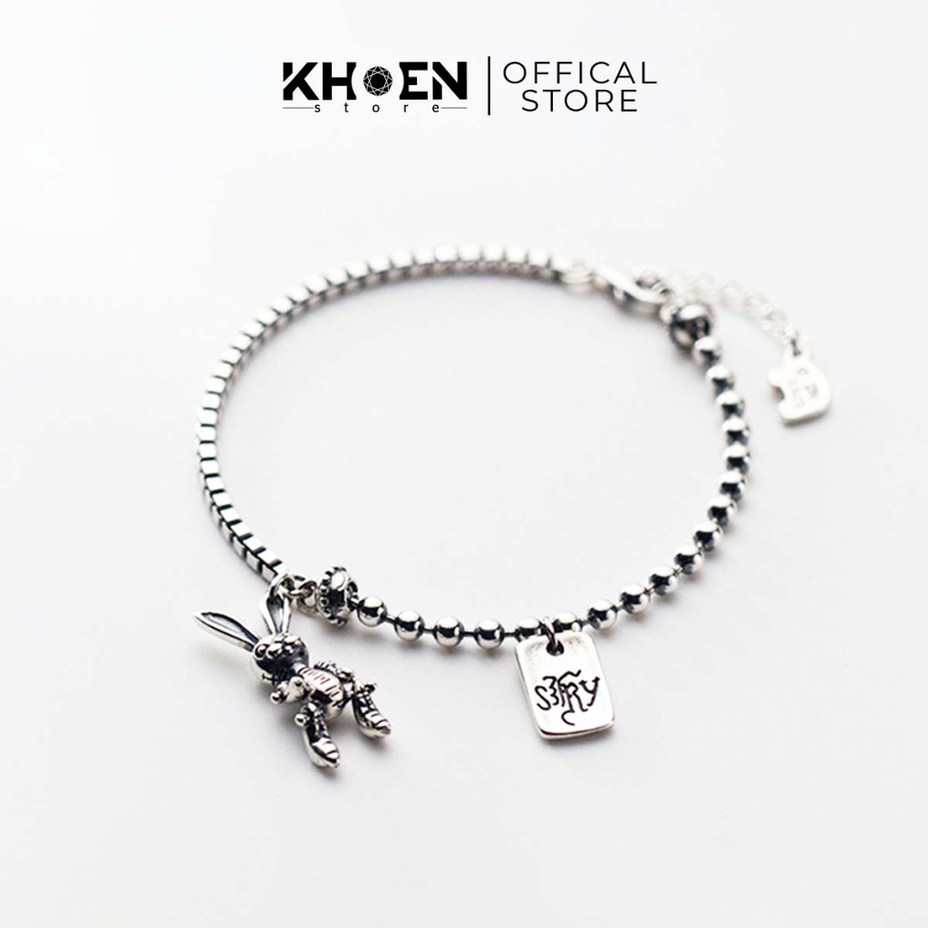 (1 Chiếc) Vòng tay thỏ - xi Bạc 925 - Khoen Store