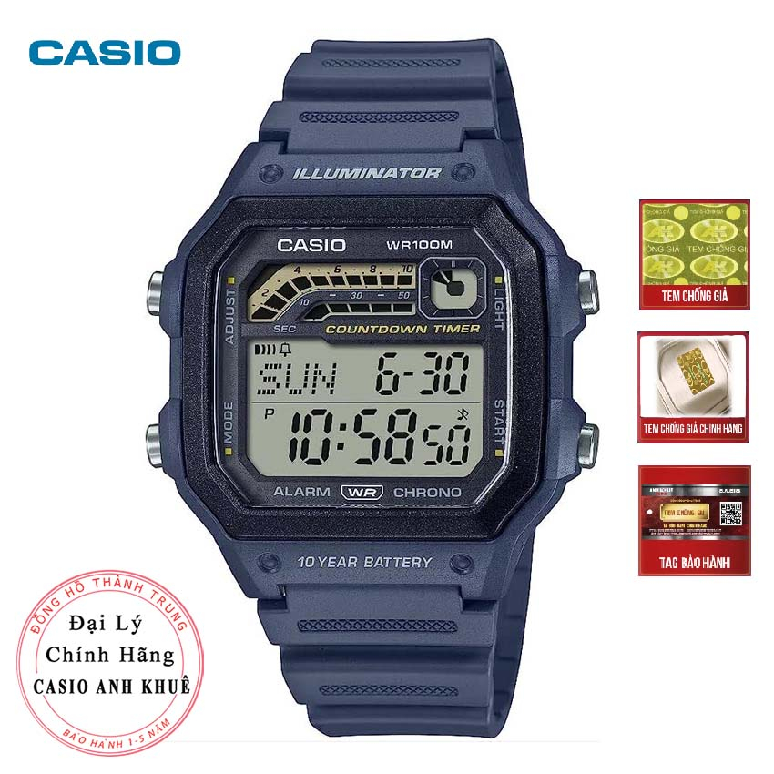 Đồng hồ đeo tay Casio nam WS-1600H-2AV chính hãng