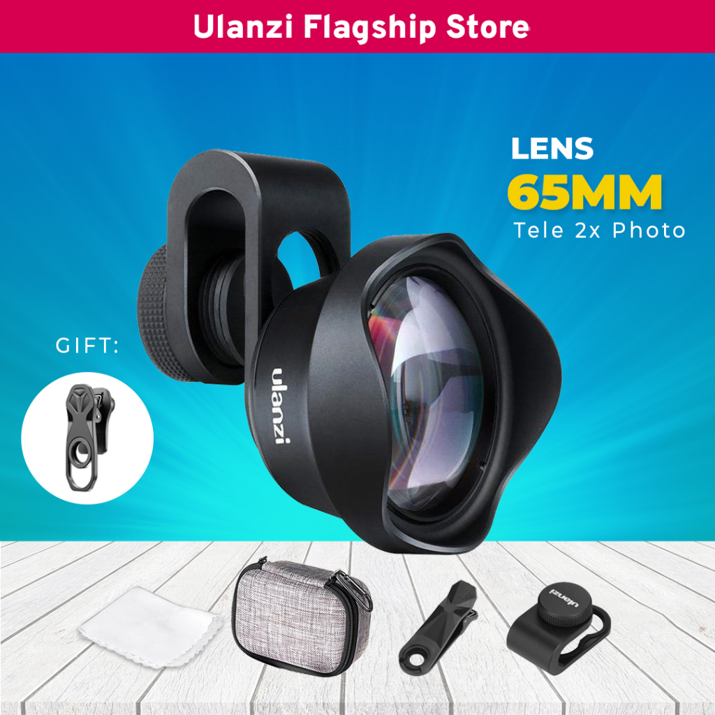 Ulanzi 65mm Lens 2X Telephoto 4K HD Ống kính chụp xóa phông cho điện thoại