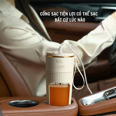 Máy xay sinh tố mini Ceool, máy xay cầm tay xay được đá, chính hãng dung tích 340ml
