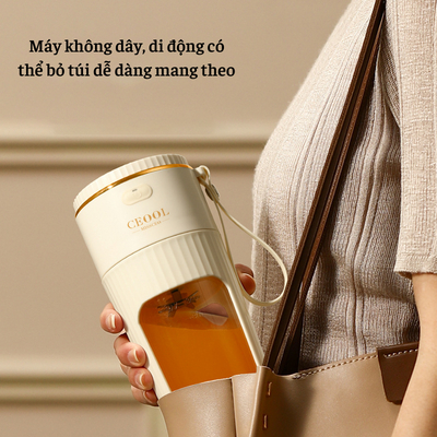 Máy xay sinh tố mini Ceool, máy xay cầm tay xay được đá, chính hãng dung tích 340ml