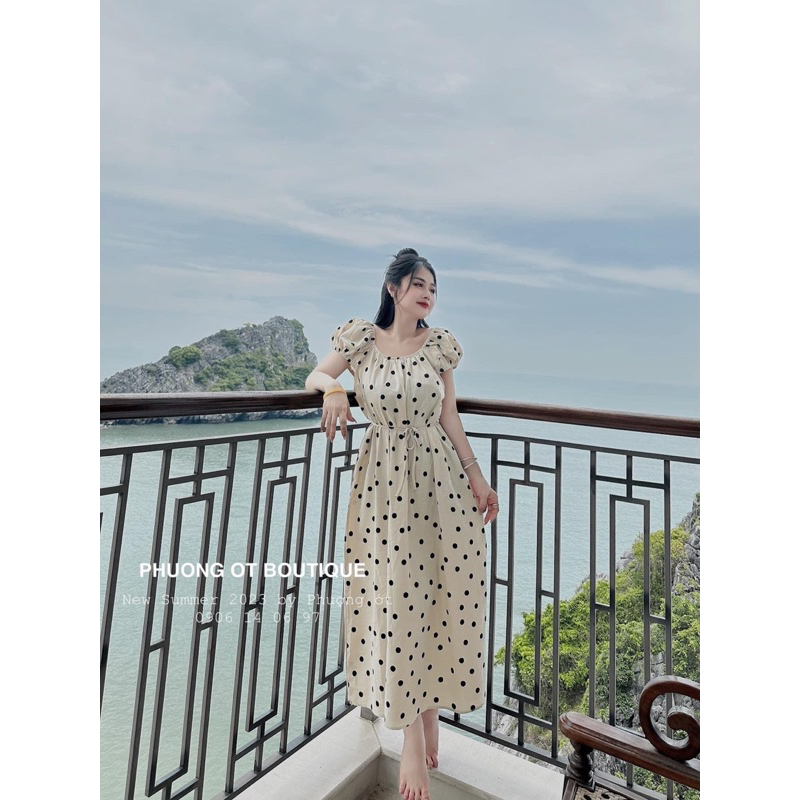 Váy Đũi Chấm Bi Freesize From