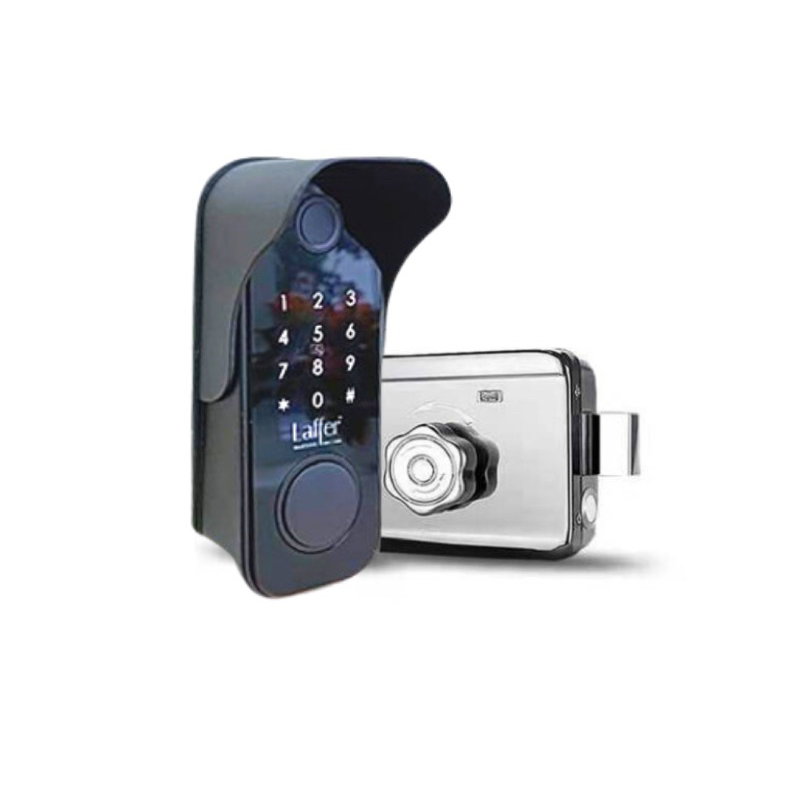 KHÓA CỬA CỔNG LAFFER A18 INOX 304 VÂN TAY 1 MẶT CHỐNG MƯA APP TTLOCK