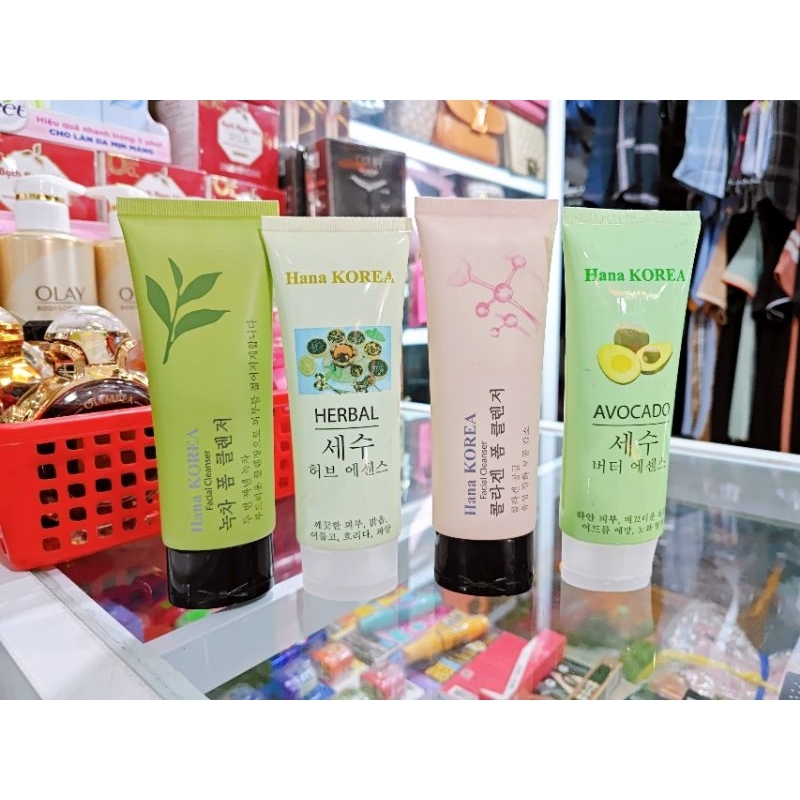 Sữa Rửa Mặt Trắng Da, Ngừa Mụn, Săn Chắc Da Hana KOREA 100ml