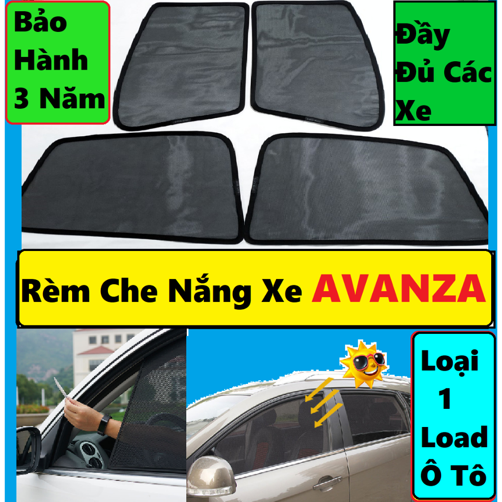 Rèm che nắng xe Toyota AVANZA 2023-2022 có nam châm hút cao cấp - Giá 1 bộ
