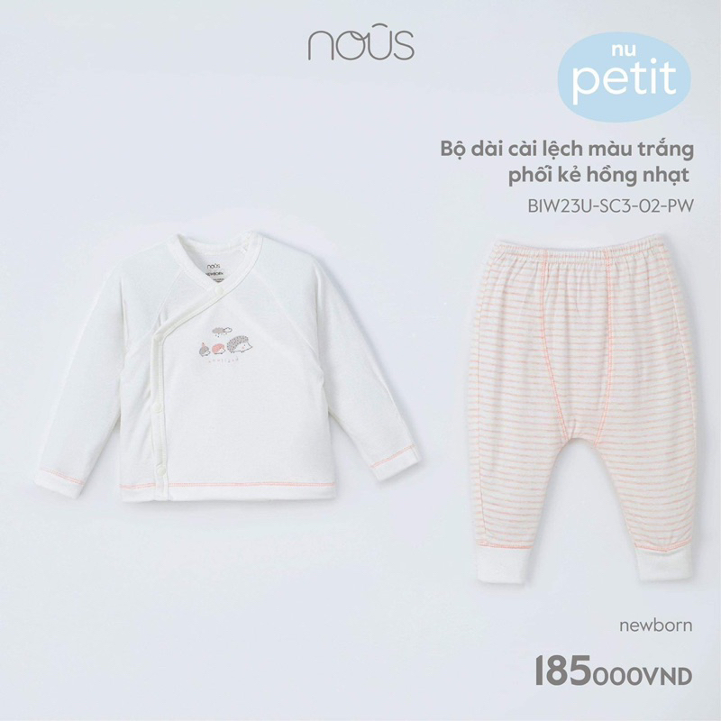 [Nous] Bộ Dài Tay Cho Bé Sơ Sinh Nous Newborn Cho Bé Đến 6kg