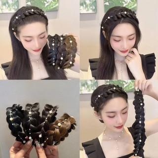 Bờm Tóc Nữ Thắt Bính Ngọc Trắng siêu dễ thương