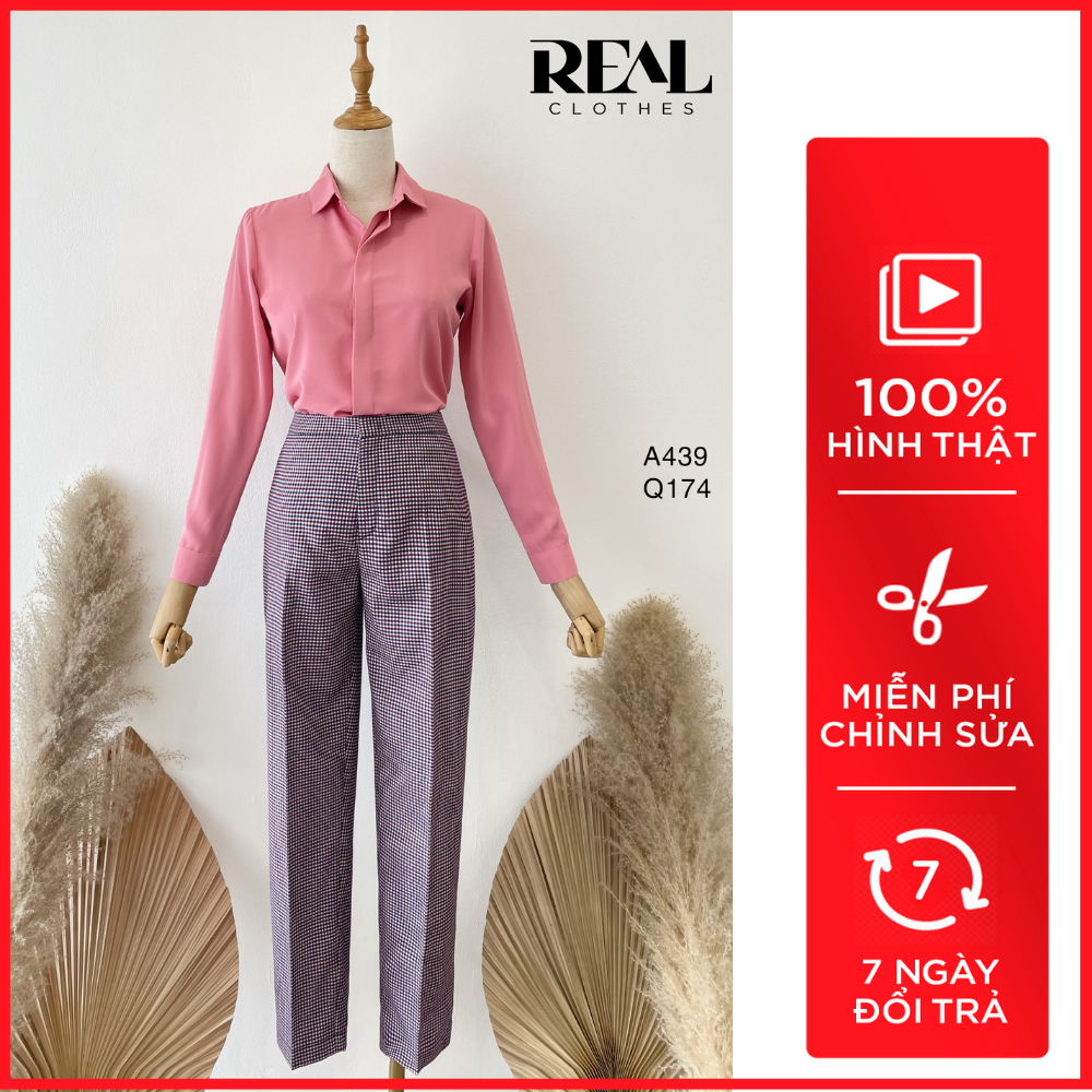 Quần Lưng Thun Zigzag Đỏ Tím_REAL