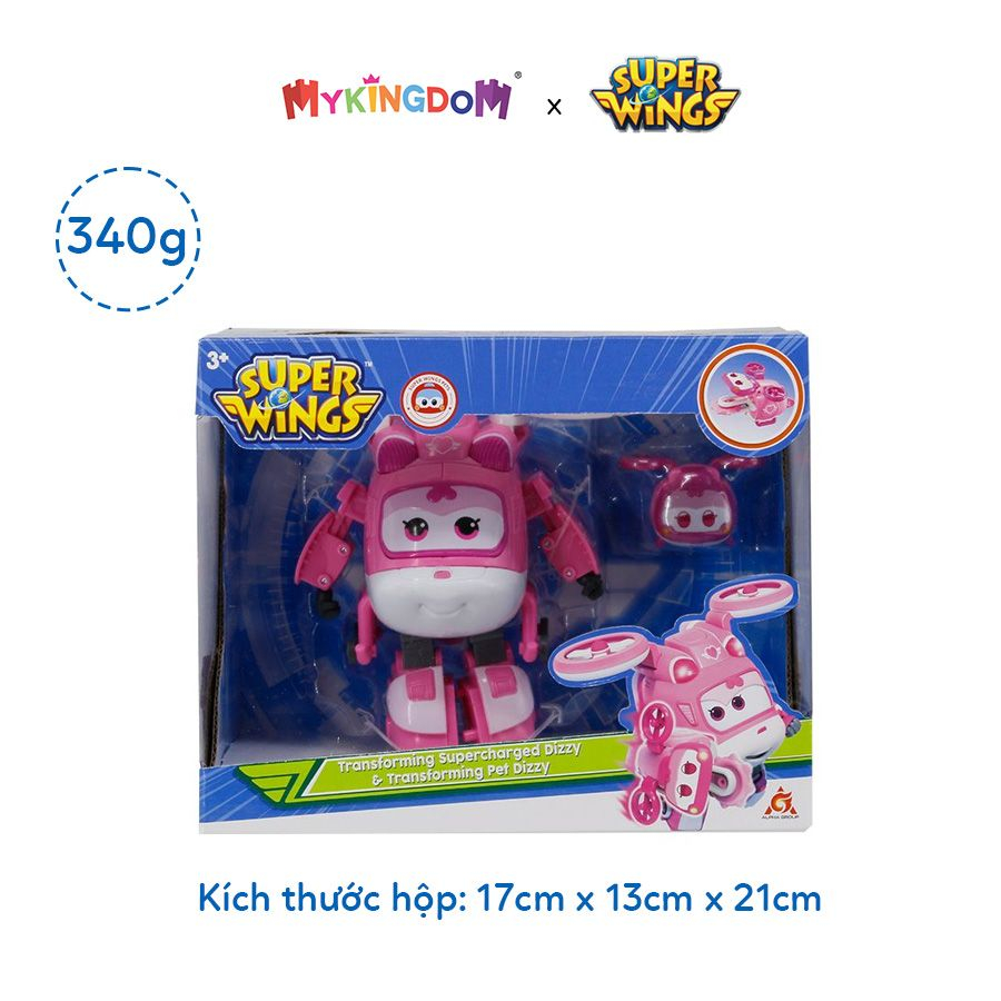 Đồ Chơi SUPERWINGS Robot Biến Hình Cỡ Lớn Dizzy Lốc Xoáy Kết Hợp Thú Cưng Dizzy YW750944