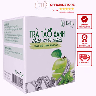 Giảm Cân KELLY DETOX tan mỡ bụng hiệu quả thảo mộc an toàn - Trà táo xanh giảm mỡ bụng