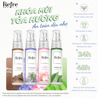Xịt Khử Mùi Refre Natural 30ml/6ml