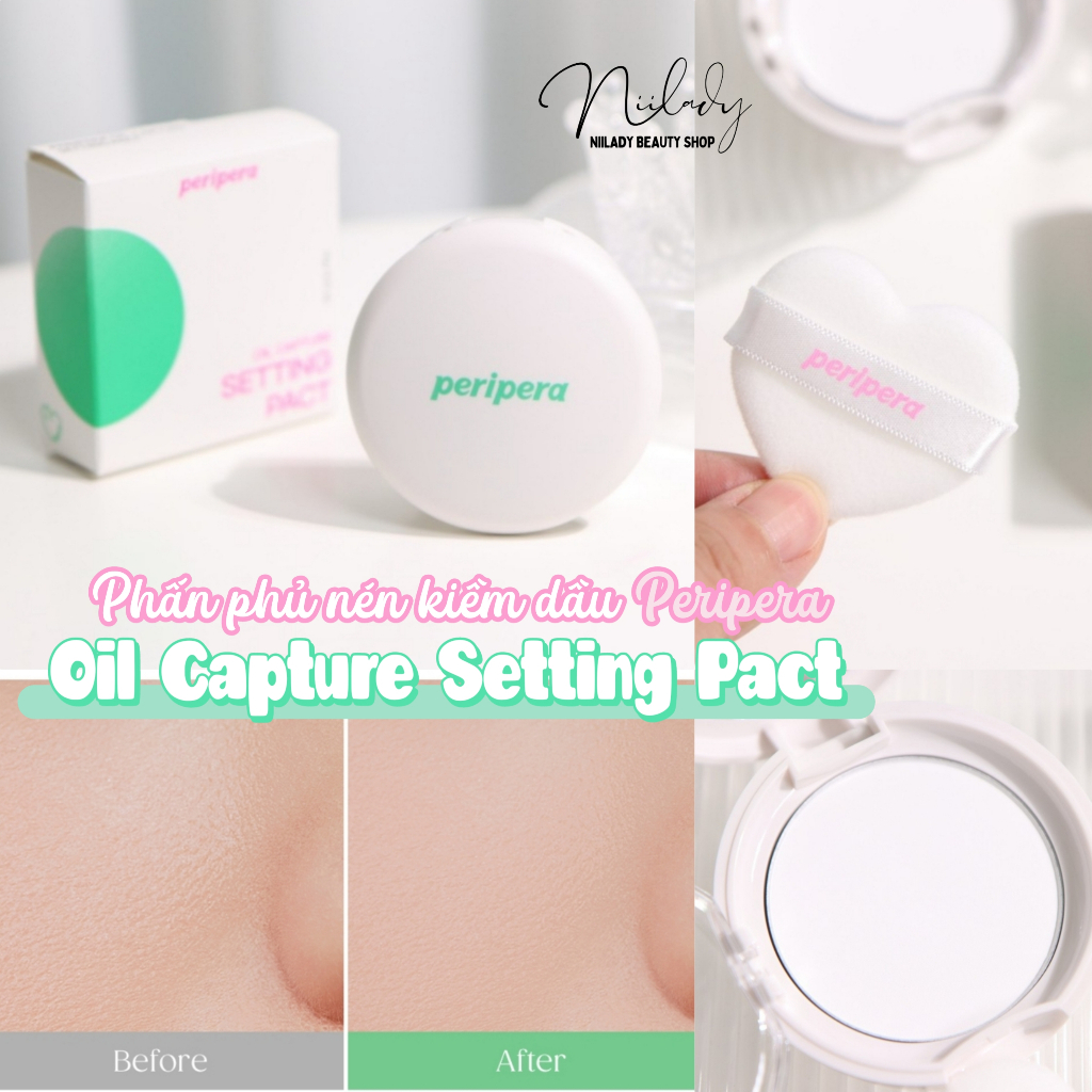 Phấn phủ Peripera Oil Capture Priming Powder/ Setting Pact/ Cooling Powder