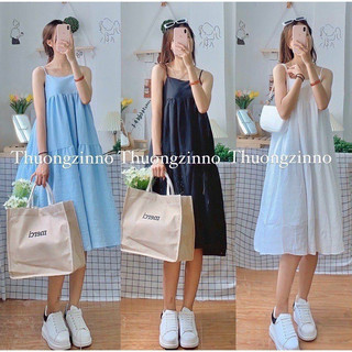 Đầm maxi thiết kế -N10- đầm maxi cột nơ vai nhí - siêu xinh
