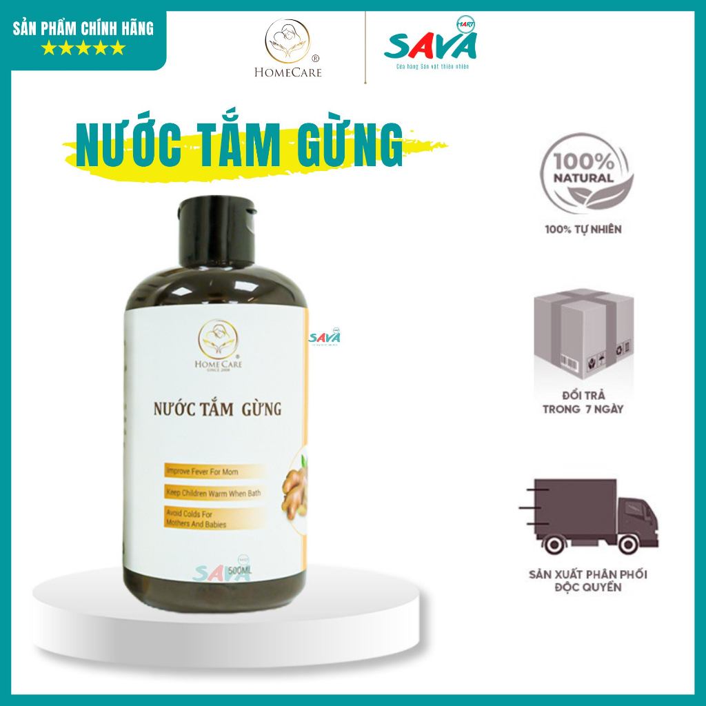 Nước Tắm Gừng Giữ Ấm Cho Bé Sau Sinh HOMECARE Chai 500ML