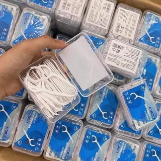 Set 3 hộp tăm chỉ nha khoa,hộp 50 chiếc