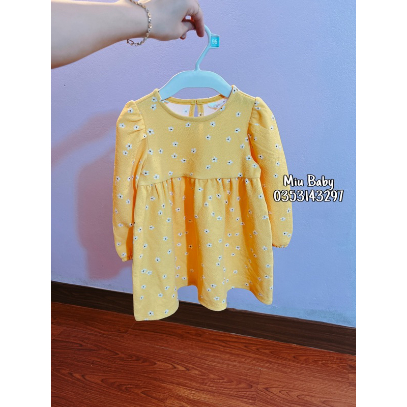 Váy dài tay GJ 3 màu babydoll xuat dư