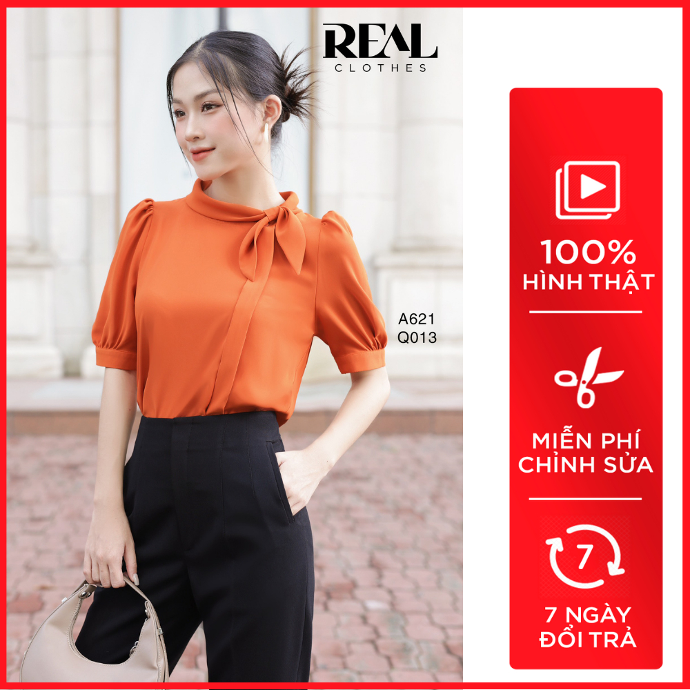 Áo clara cam gạch _ REAL