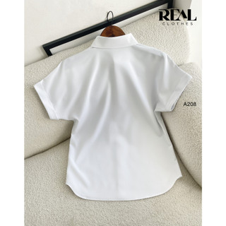 Sơ Mi Công Sở Cánh Dơi Trắng_REAL