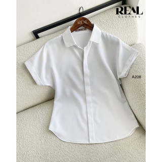 Sơ Mi Công Sở Cánh Dơi Trắng_REAL