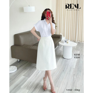 Sơ Mi Công Sở Cánh Dơi Trắng_REAL