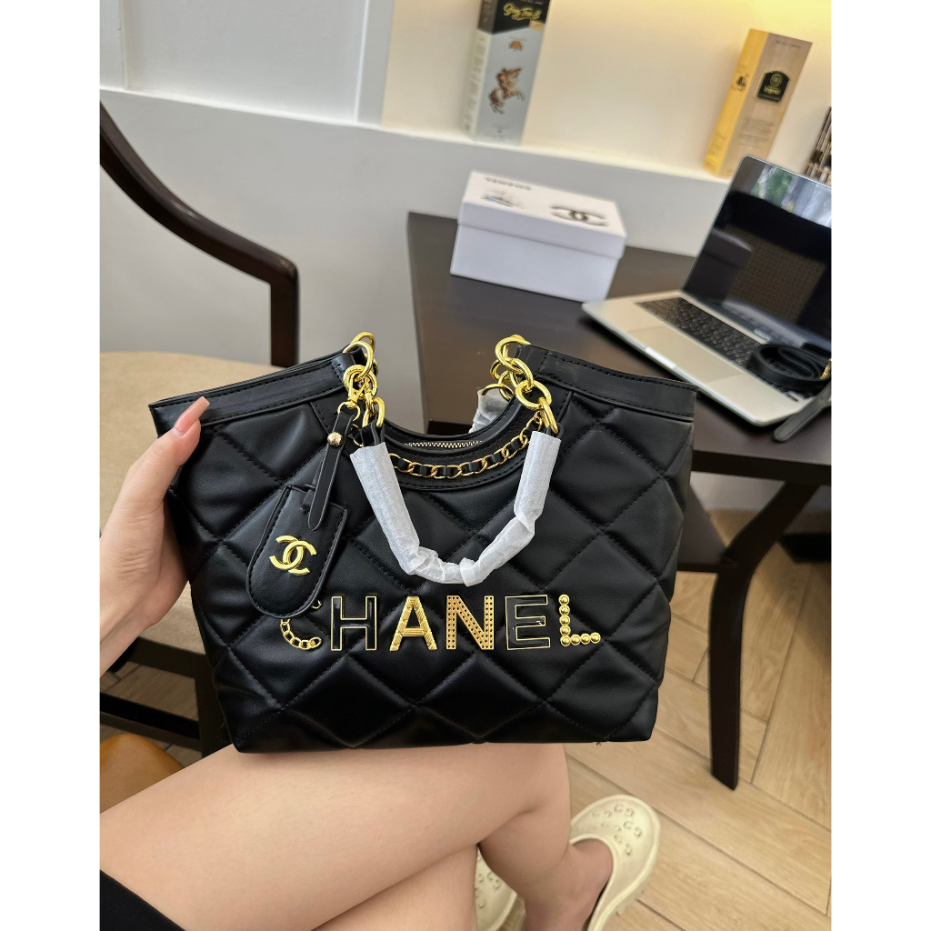 Túi xách chà neoo viền xích big size vừa laptop size 28