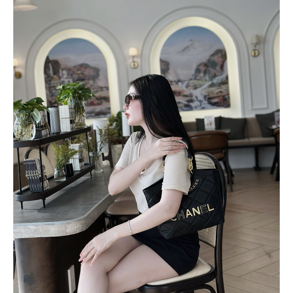 Túi xách chà neoo viền xích big size vừa laptop size 28