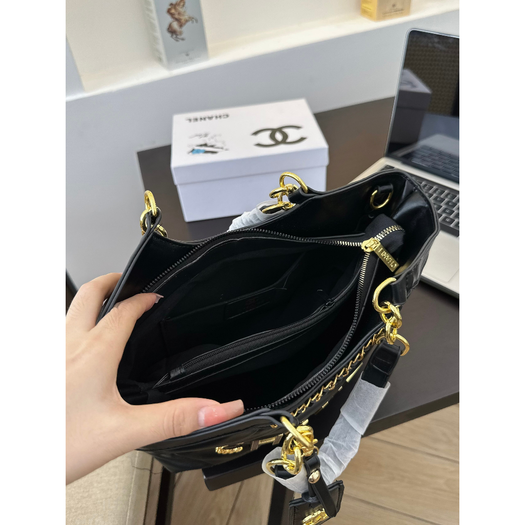 Túi xách chà neoo viền xích big size vừa laptop size 28