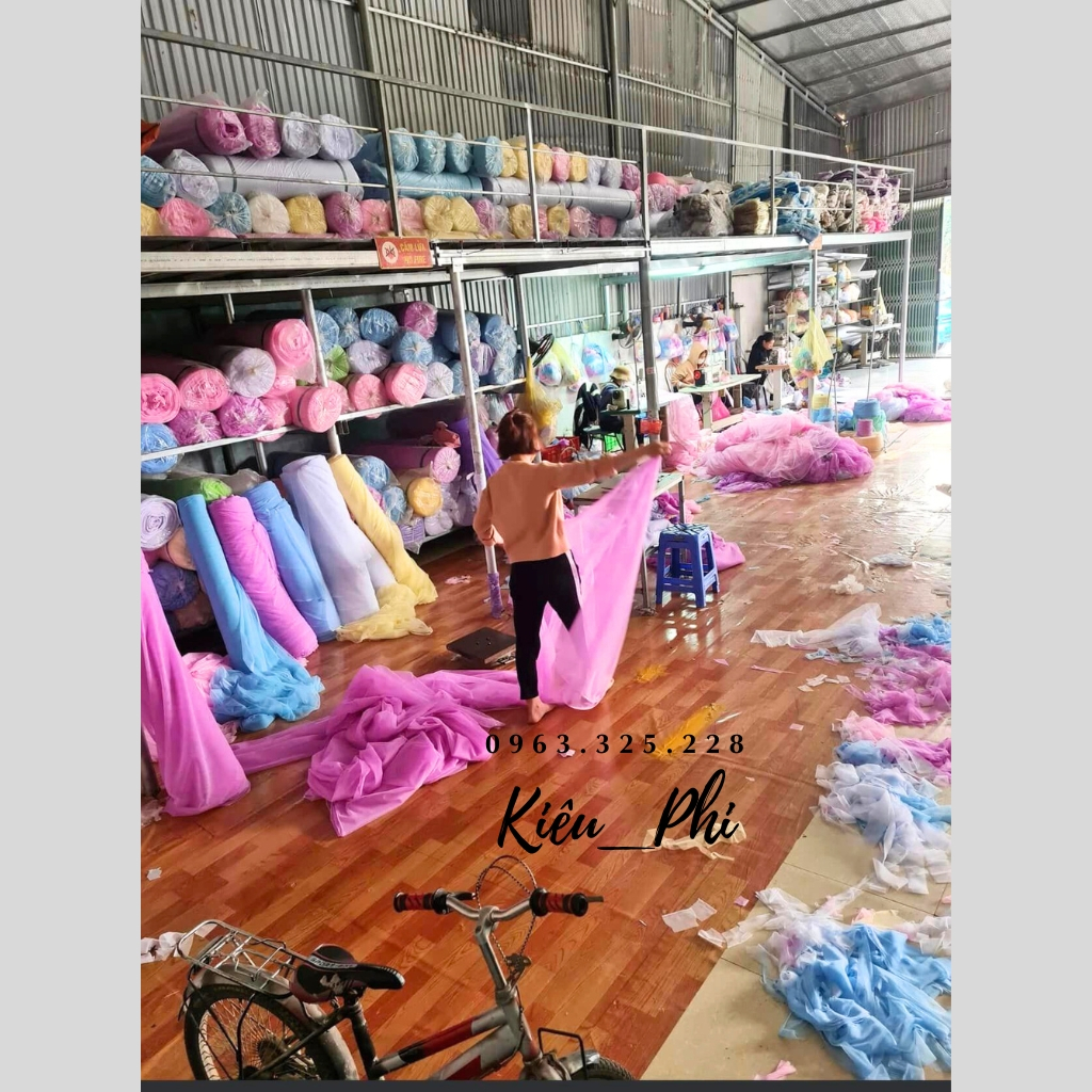 Màn tuyn Thái Lạnh 1m4x2m m6x2m,m8x2m,2mx2m2 - Mùng ngủ mắc dây 4 góc cho người lớn chống muỗi cao cấp