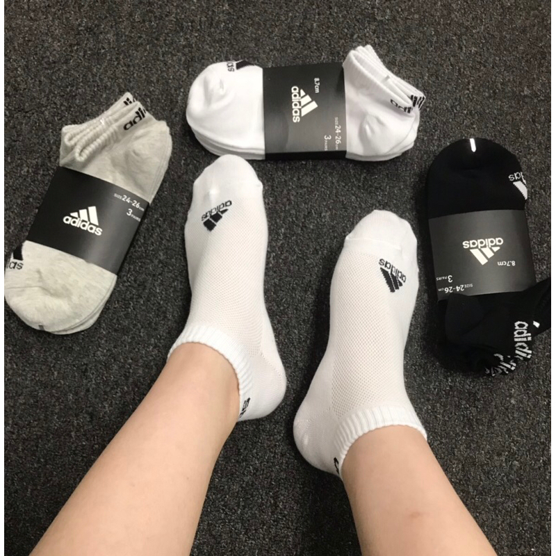 Set 5 Đôi Tất Nam Nữ ADIDAS Thông Hơi Kháng Khuẩn Chống Hôi Chân