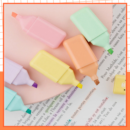 Set Bút Highlight Mini Màu Macaron, Bút Dạ Quang Dễ Thương