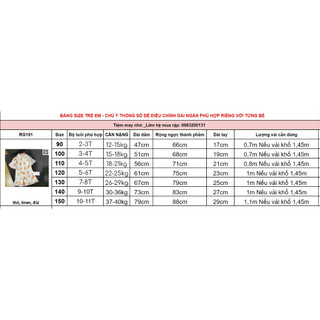 RG191_Rập giấy may đầm cổ tàu bé gái