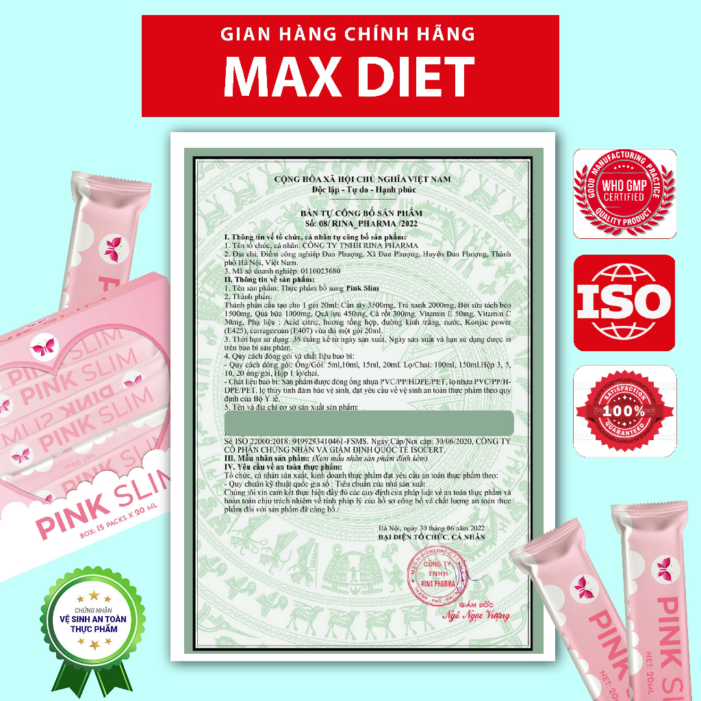 Thạch Giảm Cân Pink Slim giảm 3-10kg