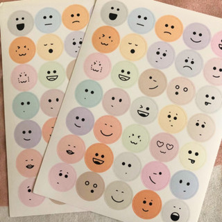 35 miếng dán sticker hynbee trang trí sổ lưu niệm họa tiết cảm xúc emoji