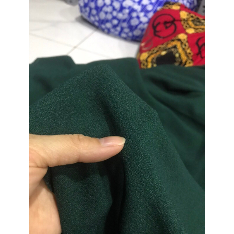 Vải voan cát Hàn màu xanh lá đậm nhẹ mềm rũ (khổ 1m5)may đầm váy,áo kiểu ,áo dài thời trang