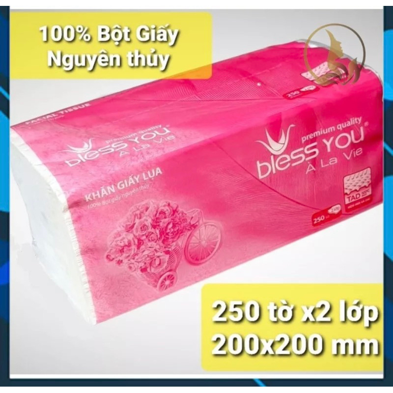 Combo 10 gói khăn giấy Bless you 250 tờ