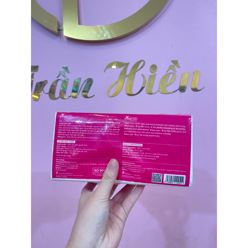 Combo 10 gói khăn giấy Bless you 250 tờ