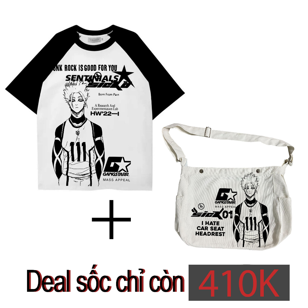 Áo Thun Shidou + Túi Shidou Manga V2 - MASTER CUSTOM