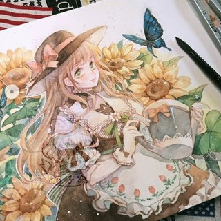Tranh Line art tô màu nước nhập môn