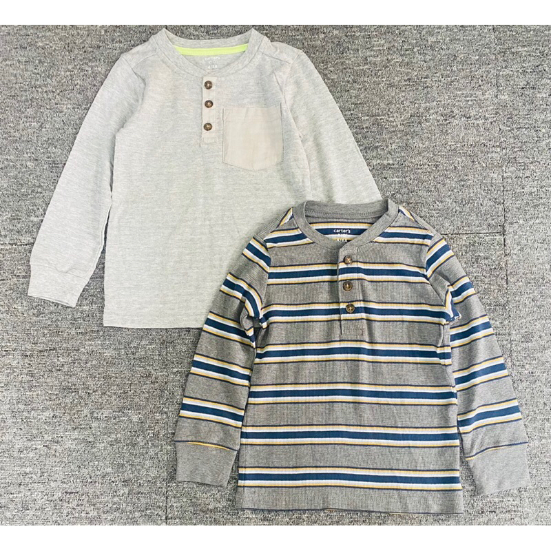 Áo dài tay thu đông cổ trụ bé trai sz 2-12Y