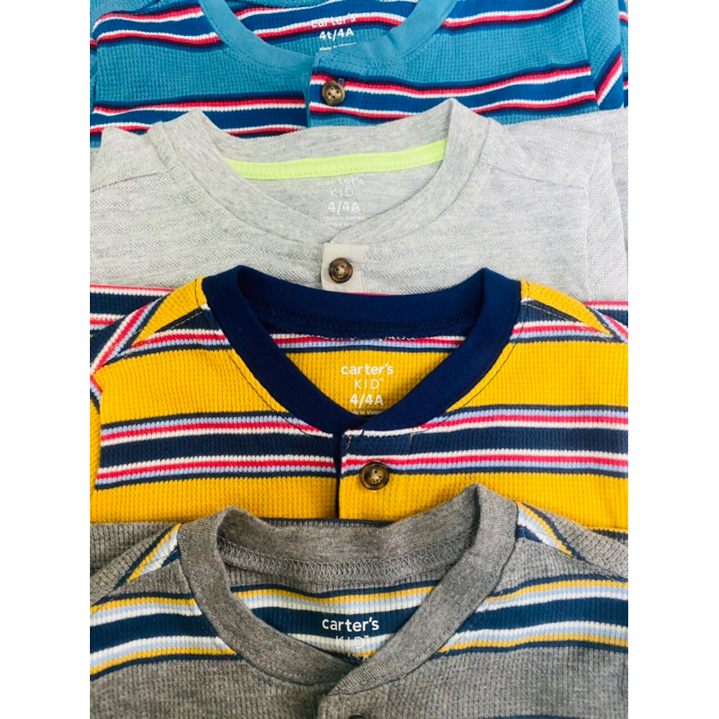 Áo dài tay thu đông cổ trụ bé trai sz 2-12Y